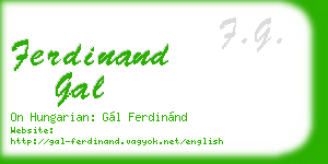 ferdinand gal business card
