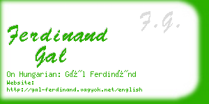 ferdinand gal business card